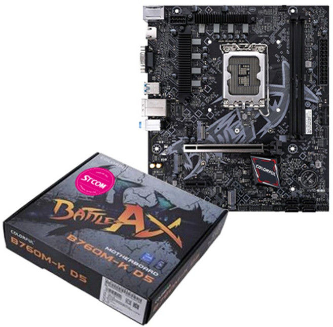 COLORFUL BATTLE-AX B760M-K V20 D5 STCOM 컬러풀 가성비 컴퓨터 인텔 PC 메인보드