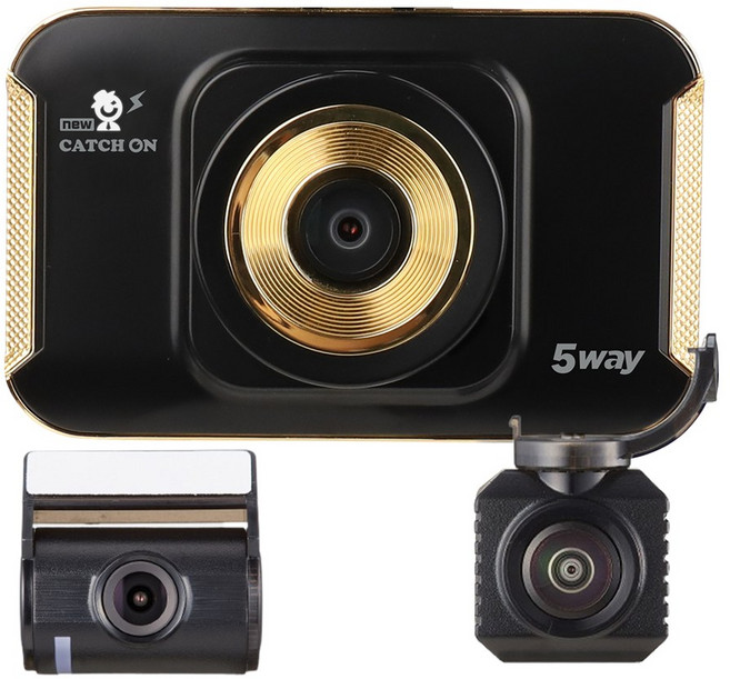 무료장착 뉴 캐치온 5WAY 차량용 블랙박스 3채널 염경환 승용차 불랙박스 최신형, 동글이, 64GB