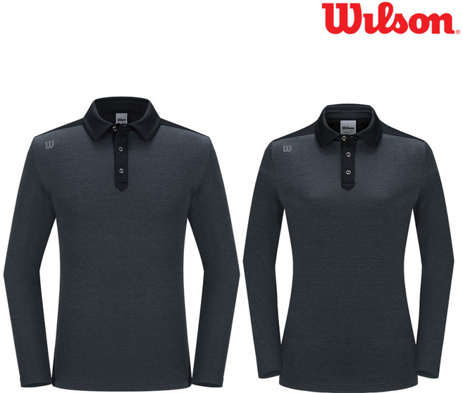 (나무) 윌슨 TPWS_5625-26 차콜 기모티 카라티 겨울티 테니스 골프 단체티