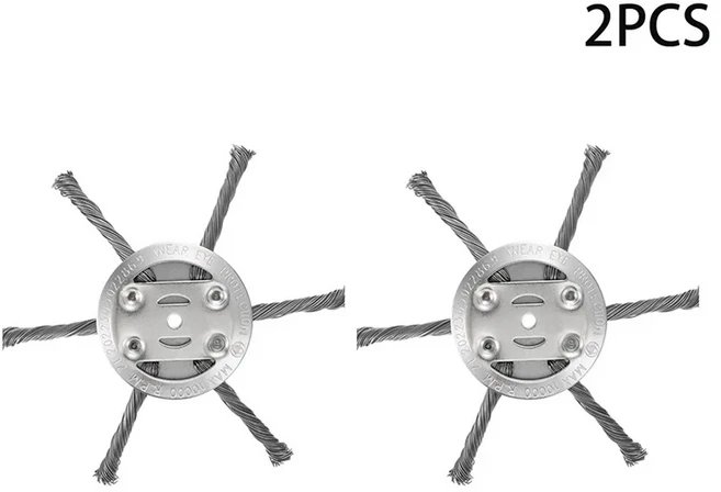 1세트 스틸 와이어 잔디 트리머 헤드 - 깎는 기계 에징용 범용 브러시 커터 6인치 교체 블레이드, 02 A2