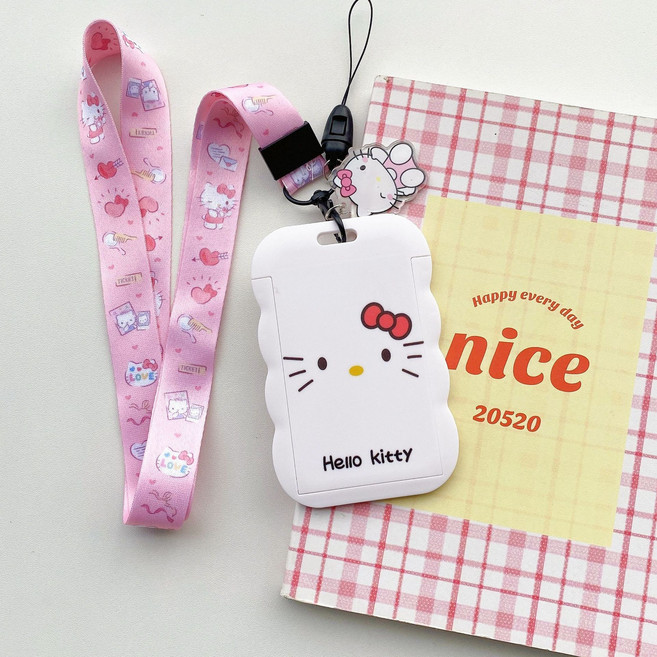 노아벨 산리오 직장인 사원증 목걸이줄 케이스, 1개, 헬로키티