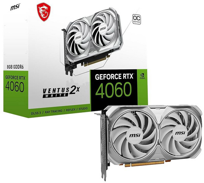 MSI 게이밍 지포스 RTX 4060 8GB GDRR6 익스트림 시계: 2505MHz 128비트 HDMI/DP Nvlink TORX 팬 4.0 Ada 러브레이스 아키텍처 그래픽