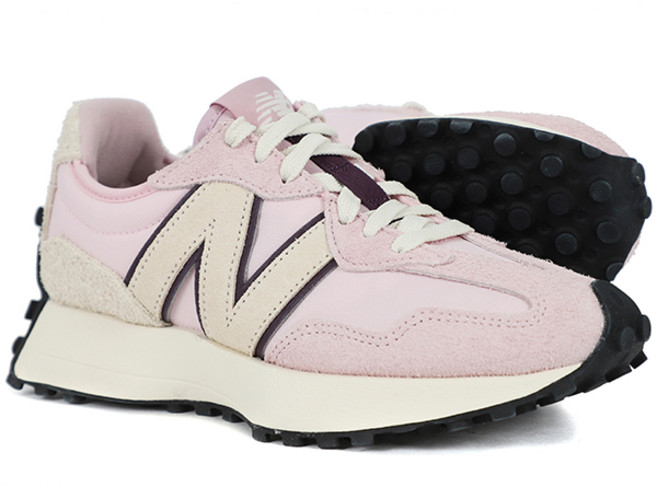 뉴발란스 운동화 327 트와일라잇 헤이즈 핑크-베이지 로고