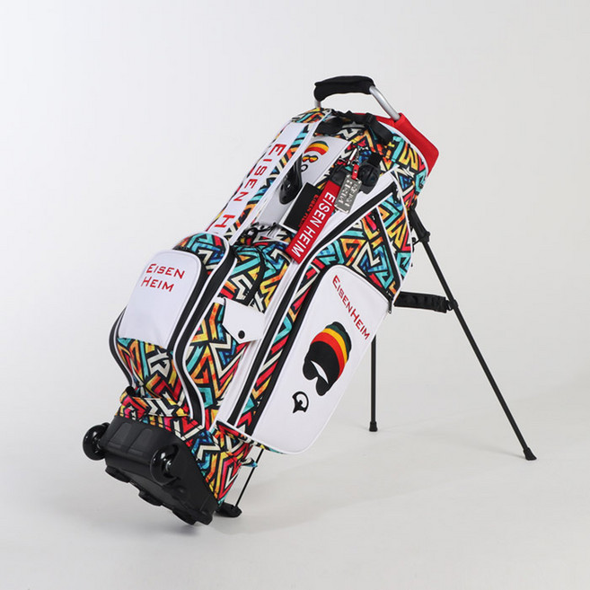 아이젠하임정품 말리 바퀴형 휠 스탠드 골프백, 화이트(WHITE)