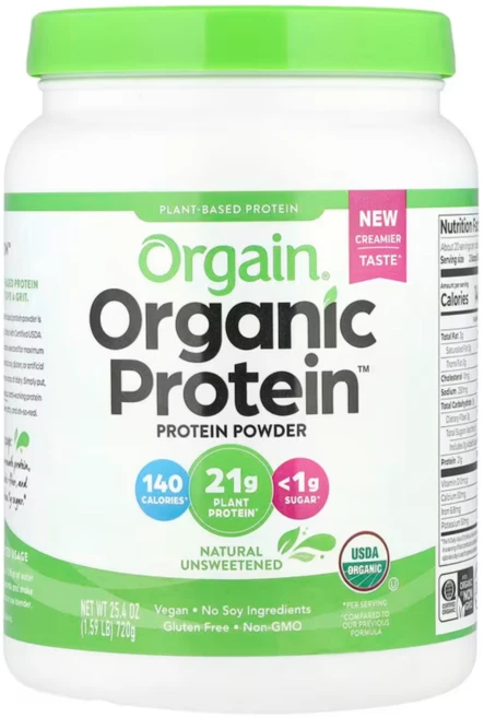 올게인 Organic Protein 분말 식물성 천연 무가당 720g(1.59lb), OGA00603, 1개, 720g - 쿠팡