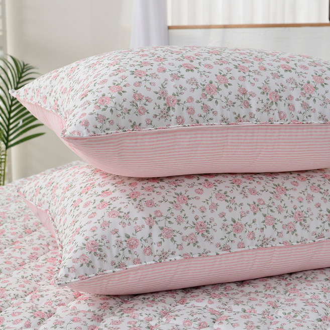 플라워 장미 마이크로 모달 플라워 사계절 베개커버 50x70 2P