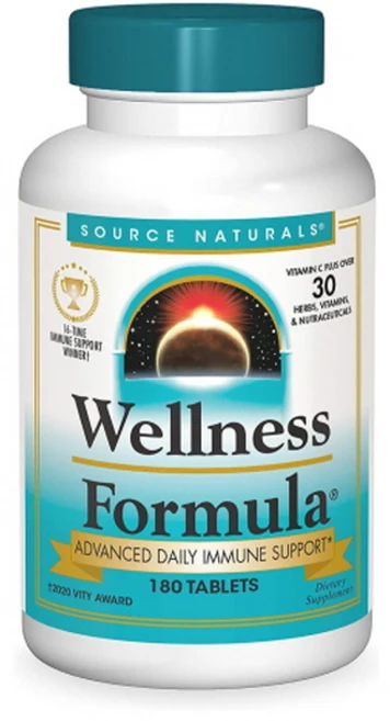 [정품 미국 배송] 소스 내추럴스 웰니스 포뮬라 180정(타블렛) Source Naturals Wellness Formula 180tabs, 1개, 180정 - 쿠팡