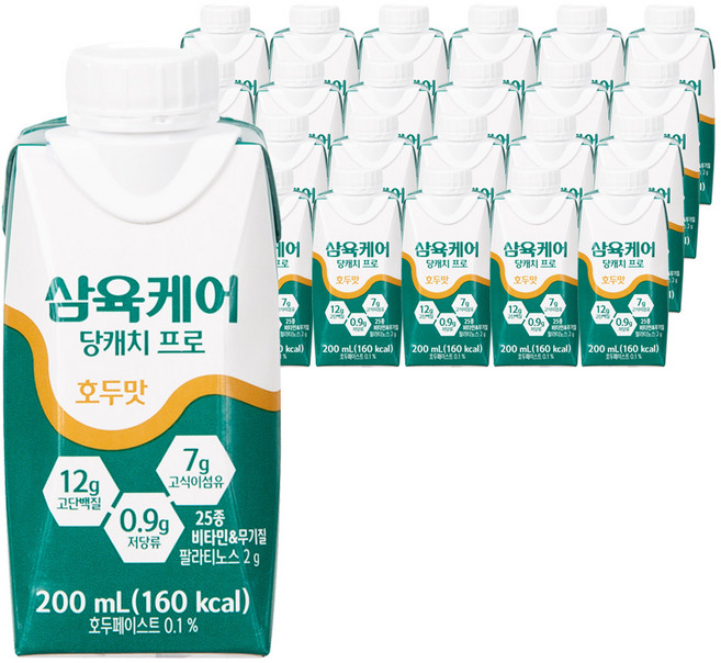 삼육케어 당캐치프로 당뇨식 호두맛, 24개, 200ml