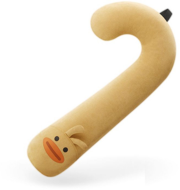 차량용바디쿠션 안는베개 자동차 공룡공원 안전벨트인형, 사랑스러운 오리 1개