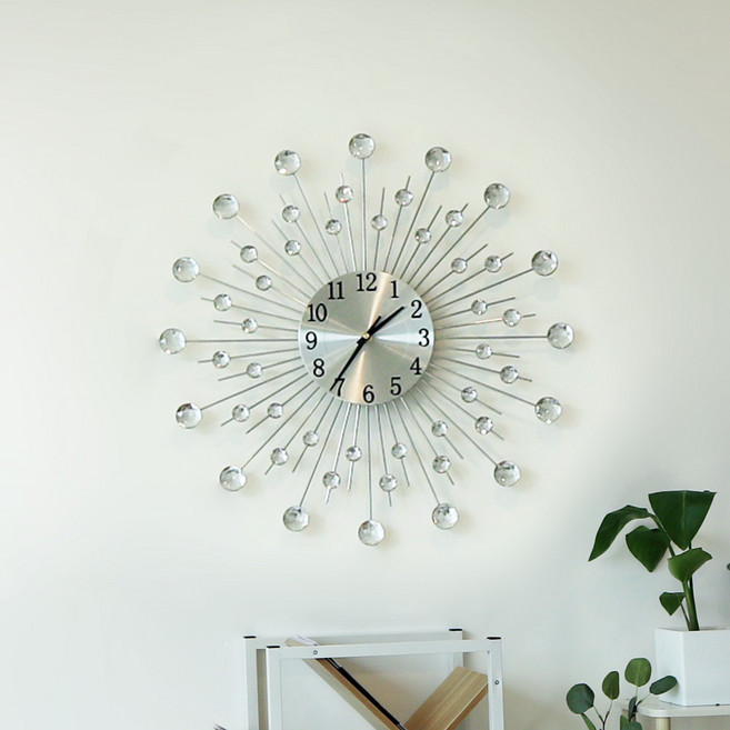 뷰티풀먼데이 럭셔리 큐빅 물방울 인테리어 무소음 벽시계, 단품
