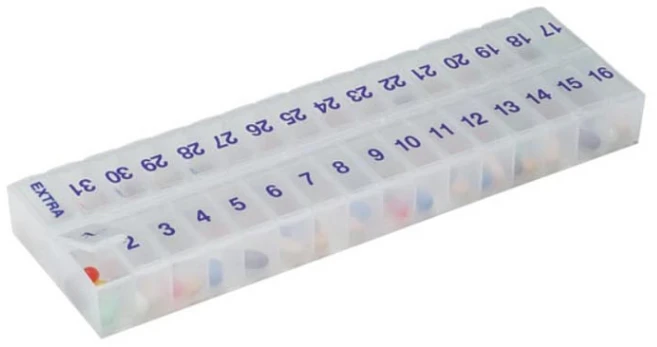 이지도즈 한달 알약통 32칸 영양제 보관통, 1개 - 쿠팡