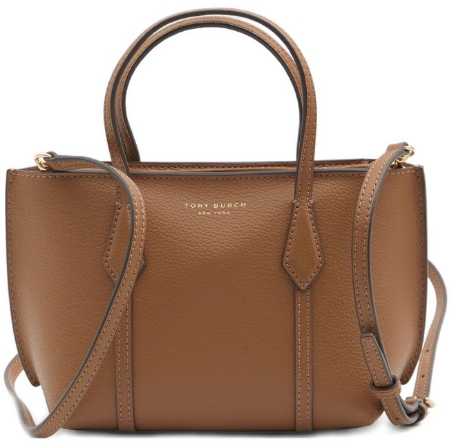 토리 버치 페리 레더 지퍼 탑 토트 백