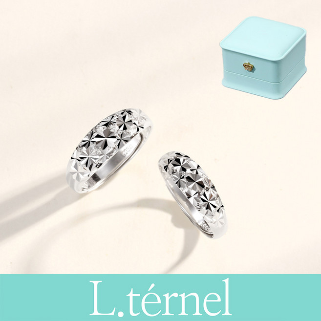 르떼르넬 LSSCR040 Sterling Silver 리얼 법정 순은 925 흐드러진 안개꽃 결혼 프로포즈 기념일 실버 커플 반지 은반지 커플링