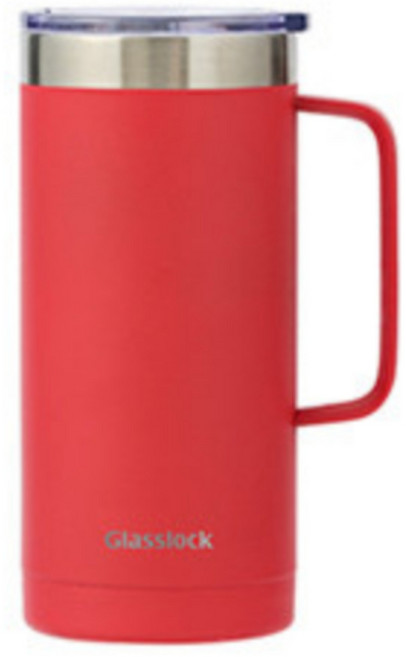 텀블락 글라스락 플레인 머그 텀블러 500ml, 레드, 2개