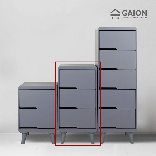가이온 뮤즈 3단 400 협탁 서랍장, 그레이