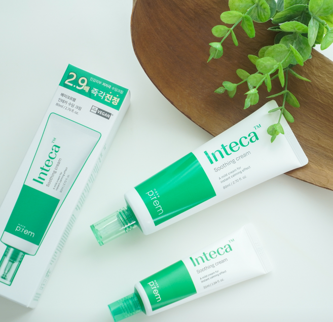 [본사정품] 메이크프렘 인테카 수딩 크림 피부 진정 빠른 흡수 병풀 수분 케어 수분크림 (31ml 증정), 2개