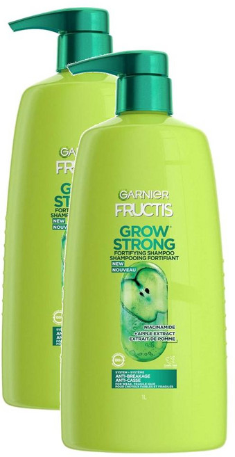 가르니에 프럭티스 그로우 스트롱 샴푸 Garnier Fructis Grow Strong Shampoo, 2개, 1L