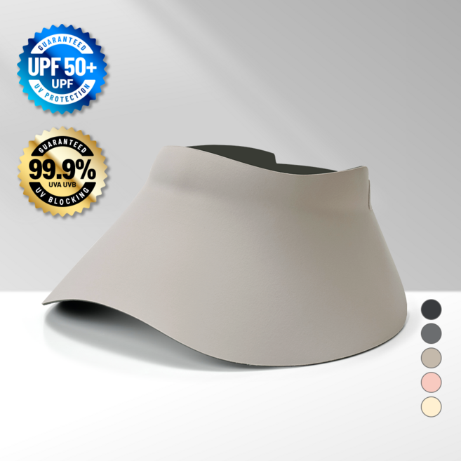 자외선차단99.9% 에어 유브이 쉴드 썬바이저 와이드 썬캡 초경량 등산 산책 골프 여행용 테니스 모자