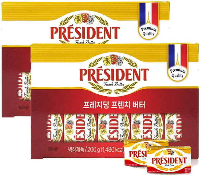 프레지덩 미니 포션 버터 (20개입 2박스), 10g, 40개