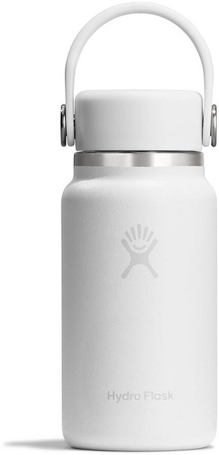 Hydro Flask 마이크로 보틀 - 누출 방지 지갑 또는 포켓 플라스크 단열 미니 물병 189.9g(6.7온스) 비치플럼 퍼플_160227, 토널 화이트_160227