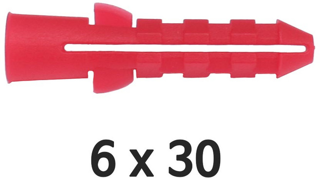 칼브럭 FD 앙카 콘크리트 롤 플러그, 적색 6x30 200개, 1개