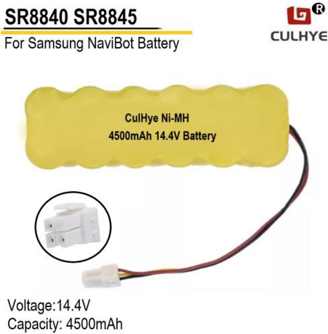 Ni-MH 충전식 배터리 삼성 NaviBot SR8840 SR8845 SR8855 SR8895 VCR8845 VCR8895 VCR8730 SR8750 용 4500mAh 14.4V, 1개, 1개입