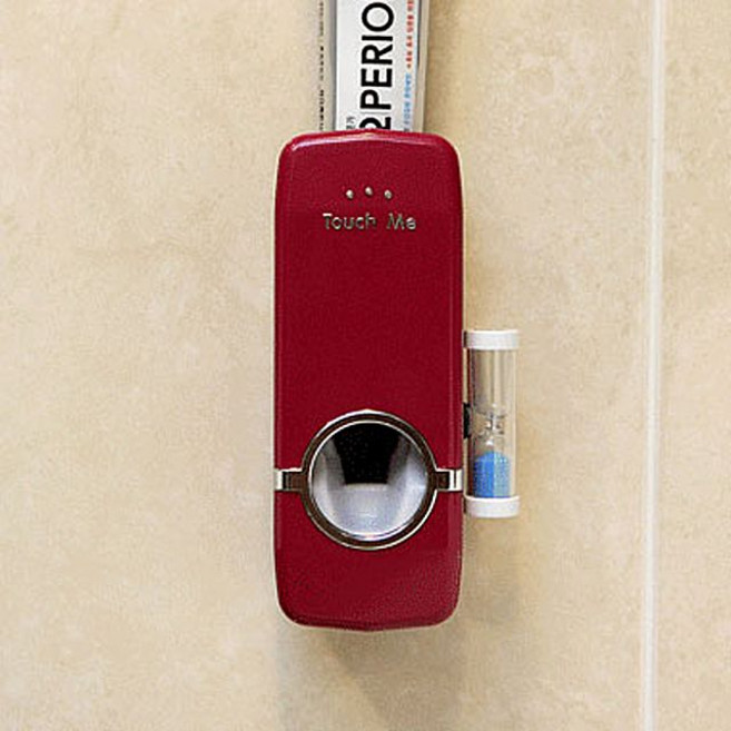 치약 자동터치미 TM-1000모래시계짜개디스펜서 칫솔, 화이트, 1개