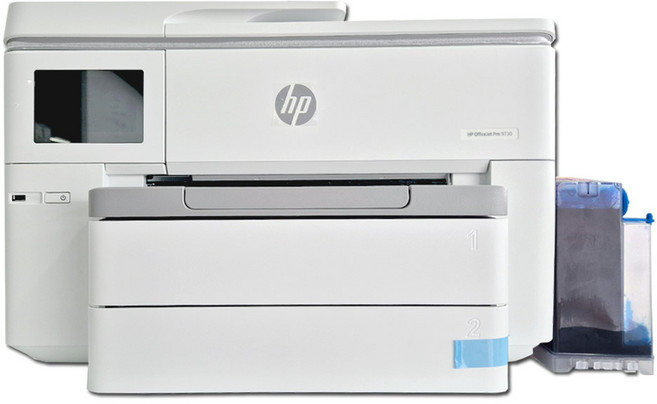 무한잉크 포함 1000ml~2000ml HP 오피스젯 프로 9730 복합기/프린터 최신 무칩버전 양면 무선 A3스캔 A3복사 ( hp7610 hp7612 hp7740 ) 후속 모델, 5.염료2000ml(색감 띄어남)