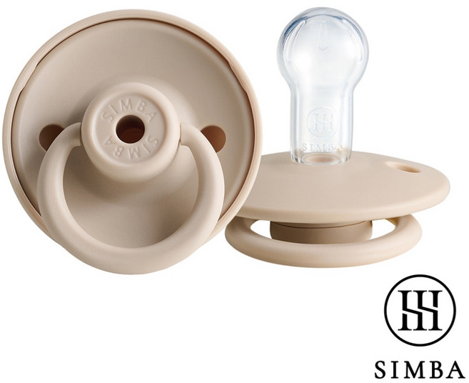 小獅王辛巴 Simba 扭扭圓型安撫奶嘴, 鮮奶茶, 1個