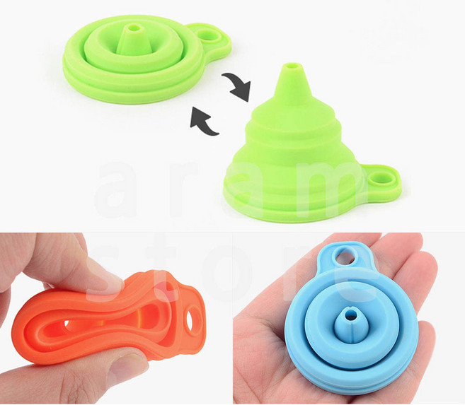 스토아소이 실리콘 깔대기 미니 깔때기 접이식 깔데기 1P 자바라깔대기, 그린(GREEN), 1개