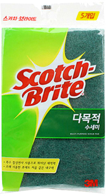 스카치브라이트 다목적 수세미 소형, 5개입, 1개