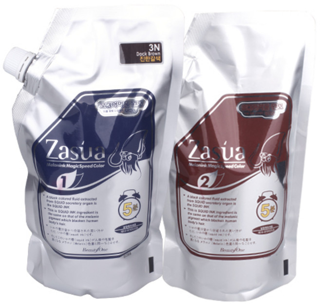 [뷰티원] 자수아 멜라닌크 매직 스피드 칼라(5분 스피드 오징어먹물 칼라) 1제500ml+2제500ml, 1개, [5WB]따뜻한 빛 밝은갈색(Warm Brown)