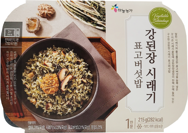 [하늘농가] 강된장시레기 표고버섯밥, 4개, 215g