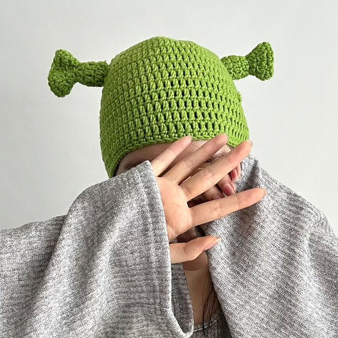 디아브 슈렉 더듬이 뜨개 모자 파티 홈웨어 파자마 커플 수면 웃긴 쓸데없는 선물