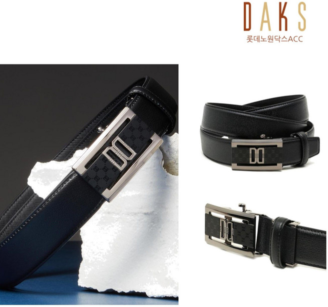 닥스 ACC [선물포장] [롱벨트] DBBE3F764BK 블랙 DD장식 소가죽 무광버클 자동벨트 490550