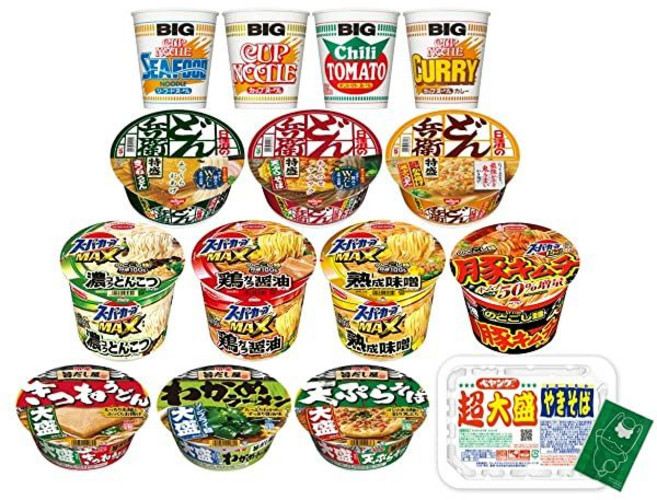 일본 닛신 돈베이 슈퍼컵맥스 군마짱 컵라면 컵누들 돈코츠 라멘 우동 야끼소바 빅사이즈 15종 세트