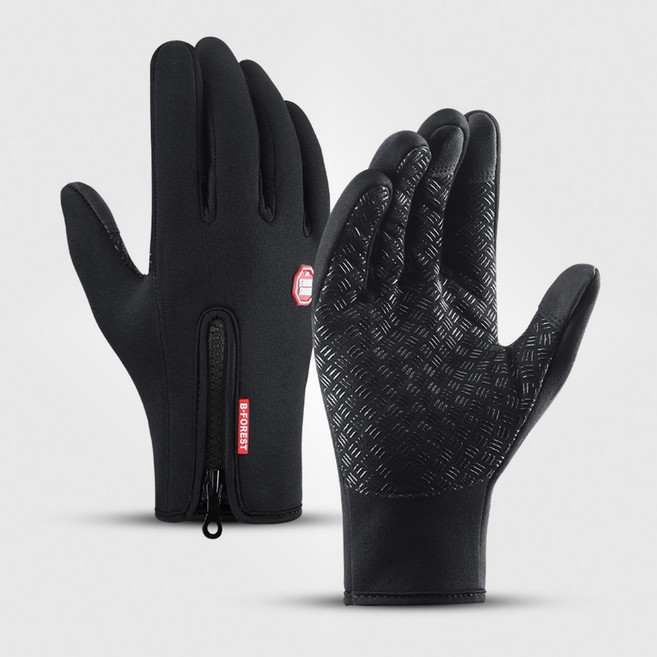 겨울 오토바이 자전거 등산 방한장갑 기모 스마트폰터치 장갑, 1개