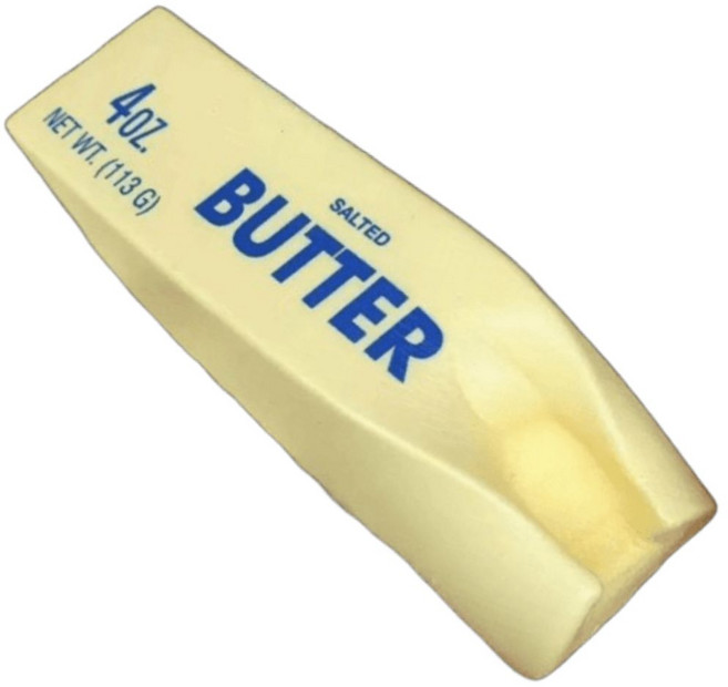 호플 14cm 리얼 버터 스퀴시 말랑이 Salted Butter 4oz 쫀득한 버터바, 1개, 옐로우
