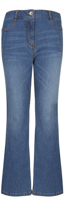 크로커다일레이디 하이웨이스트 워싱 부츠컷 데님팬츠_CLCMDP201