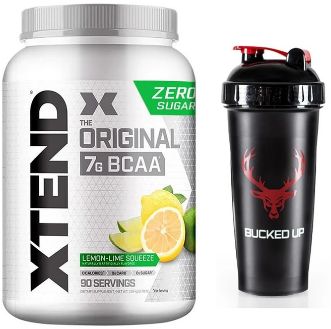 싸이베이션 엑스텐드 오리지널 BCAA 레몬라임 90서빙 + Bucked up 쉐이커 700ml 증정, 1개, 1.17kg - 쿠팡