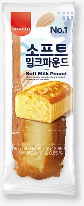 삼립 간식 빵 소프트 밀크파운드, 95g, 6개