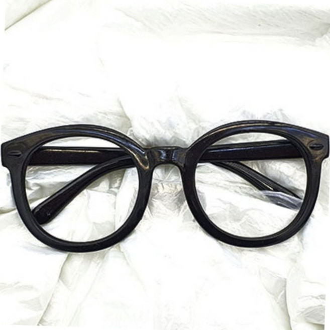 남녀공용 빈티지 동글이 검정 뿔테 라운드 패션 안경테 라운드안경 남녀공용안경