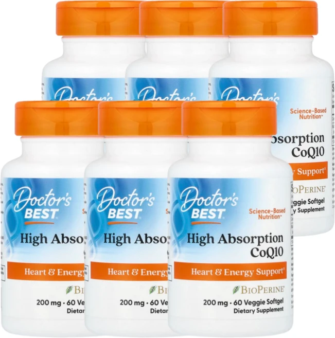 닥터스베스트 코큐텐 CoQ10 200mg 60정 6통, 6개 - 쿠팡