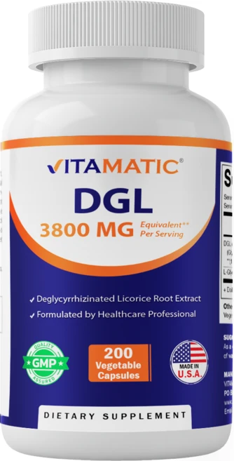 비타매틱 DGL 감초 추출물 3 800mg (10:1 농축 380mg) - 200 베지터블 캡슐, 1개 - 쿠팡