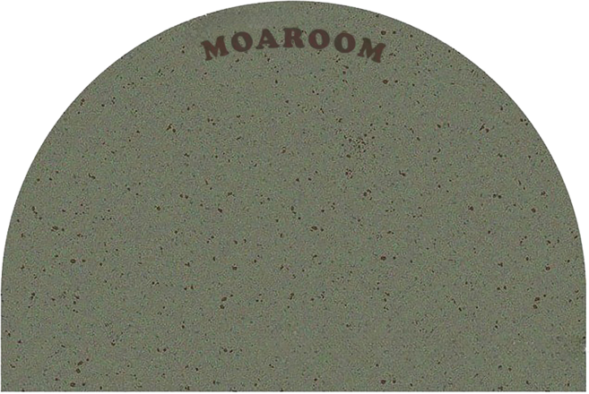 모아룸 오브제 반원형 빨아쓰는 규조토 발매트, 그리너리