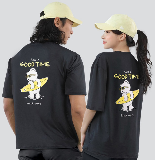 남자 여자 래쉬가드 반팔 수영복 오버 루즈핏 스윔 비치웨어 빅사이즈 상의 자외선 차단