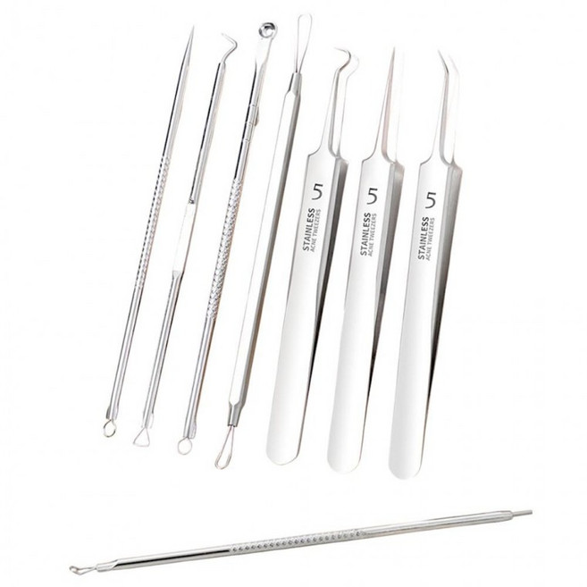 셀프 뾰루지 여드름 압출기 피지 제거기 핀셋 블랙헤드 뾰루지제거 피지뽑기 여드름핀셋