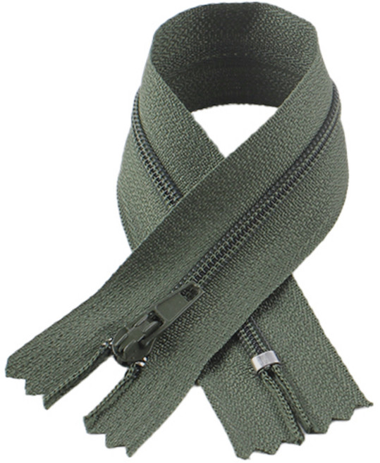 Joeunmall 바지지퍼 20cm 파우치지퍼 주머니 단면, 327카키(20cm), 10개