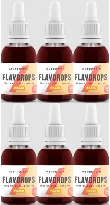 Myprotein 마이프로틴 플레이브 드롭스 0칼로리 복숭아 시럽, 6팩, 50ml