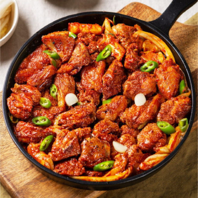 순살 한입 닭갈비 춘천식 닭갈비 (총 1kg), 2개, 500g